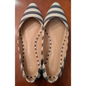 Kelly & Katie Nassie‎ Denim Large Striped Shoes Size 7